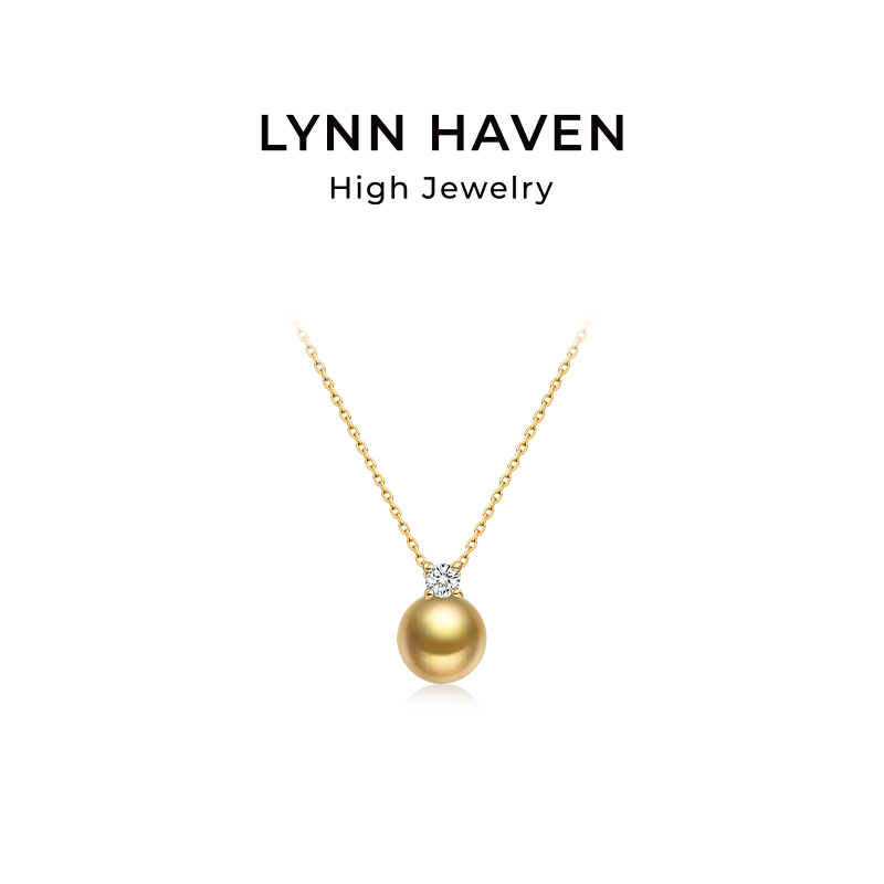 LynnHaven秋分南洋金珠18K金项链