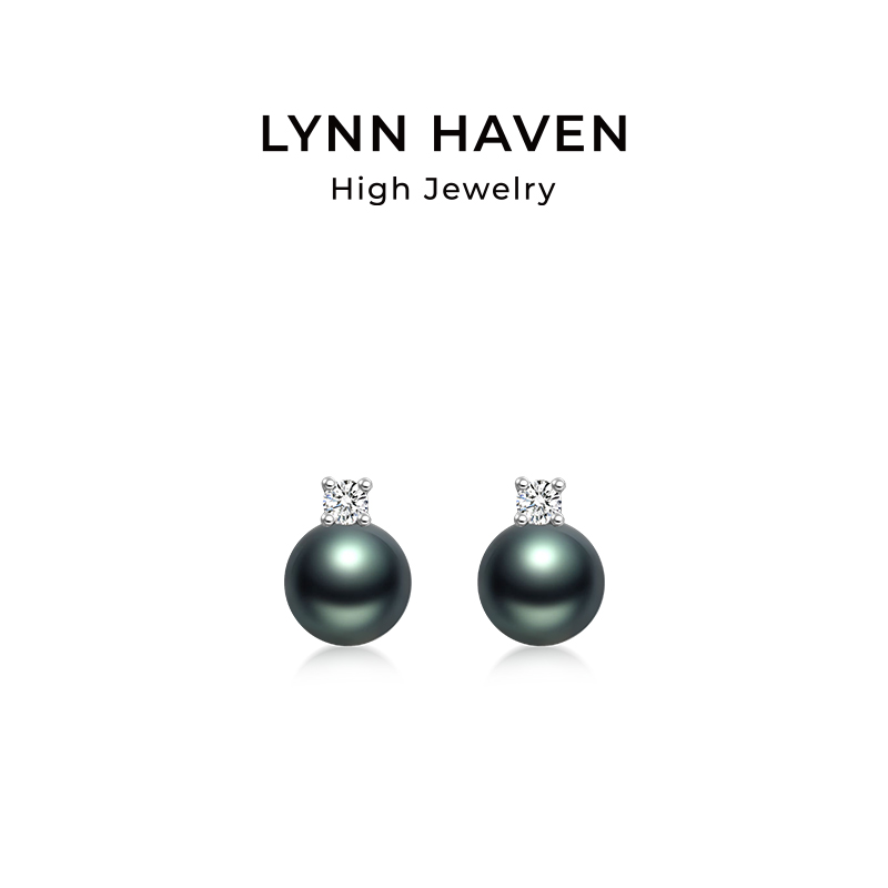 LynnHaven麟玟大溪地黑珍珠耳饰
