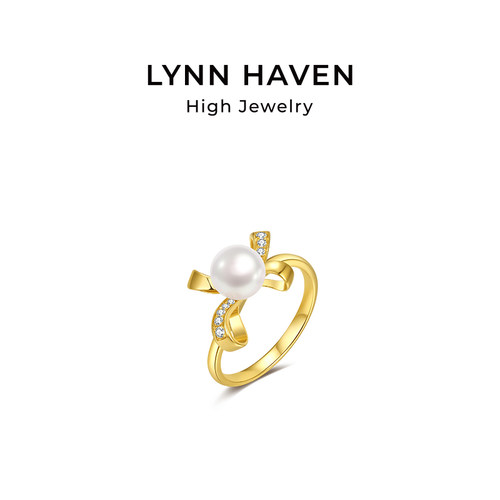 LynnHaven麟玟akoya蝴蝶结戒指