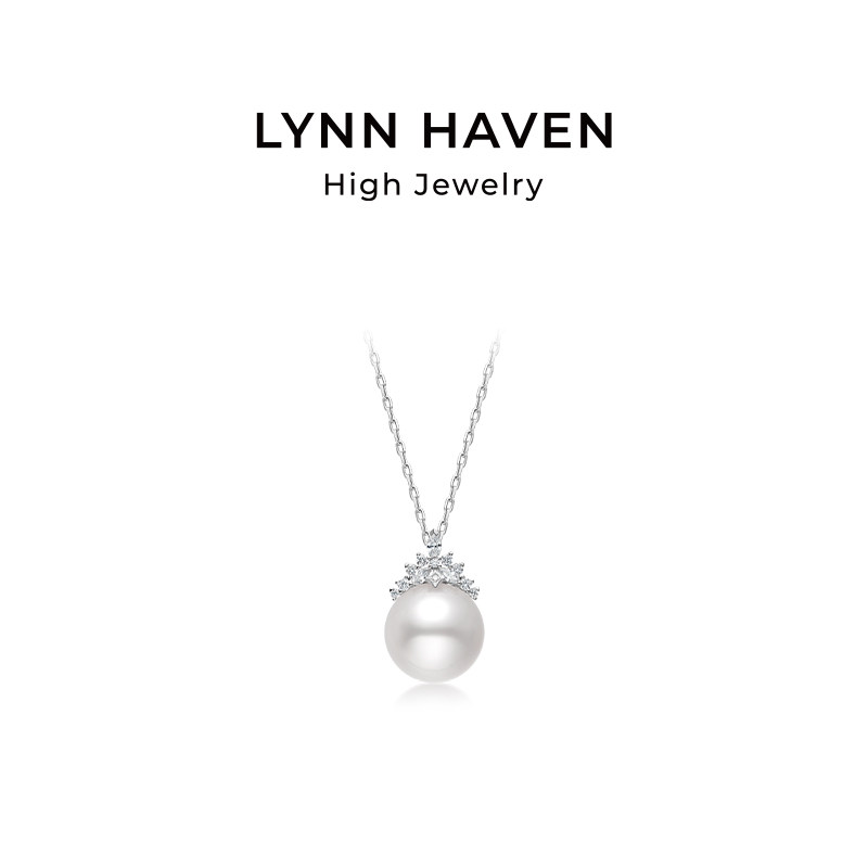 LynnHaven麟玟澳白珍珠钻石项链
