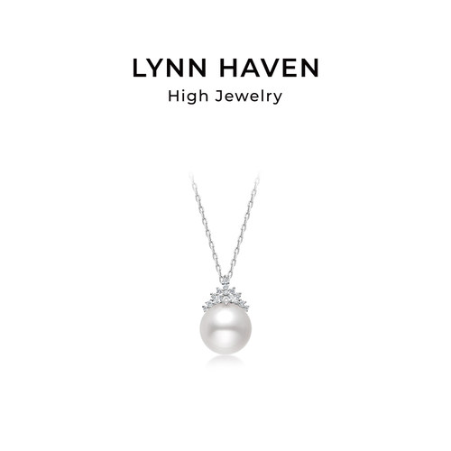 LynnHaven麟玟澳白珍珠钻石项链