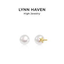 LynnHaven麟玟EARTH臻美经典【白露】18K金Akoya珍珠耳钉单珠耳饰