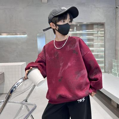 男童黑悟空加绒卫衣红色本命年服