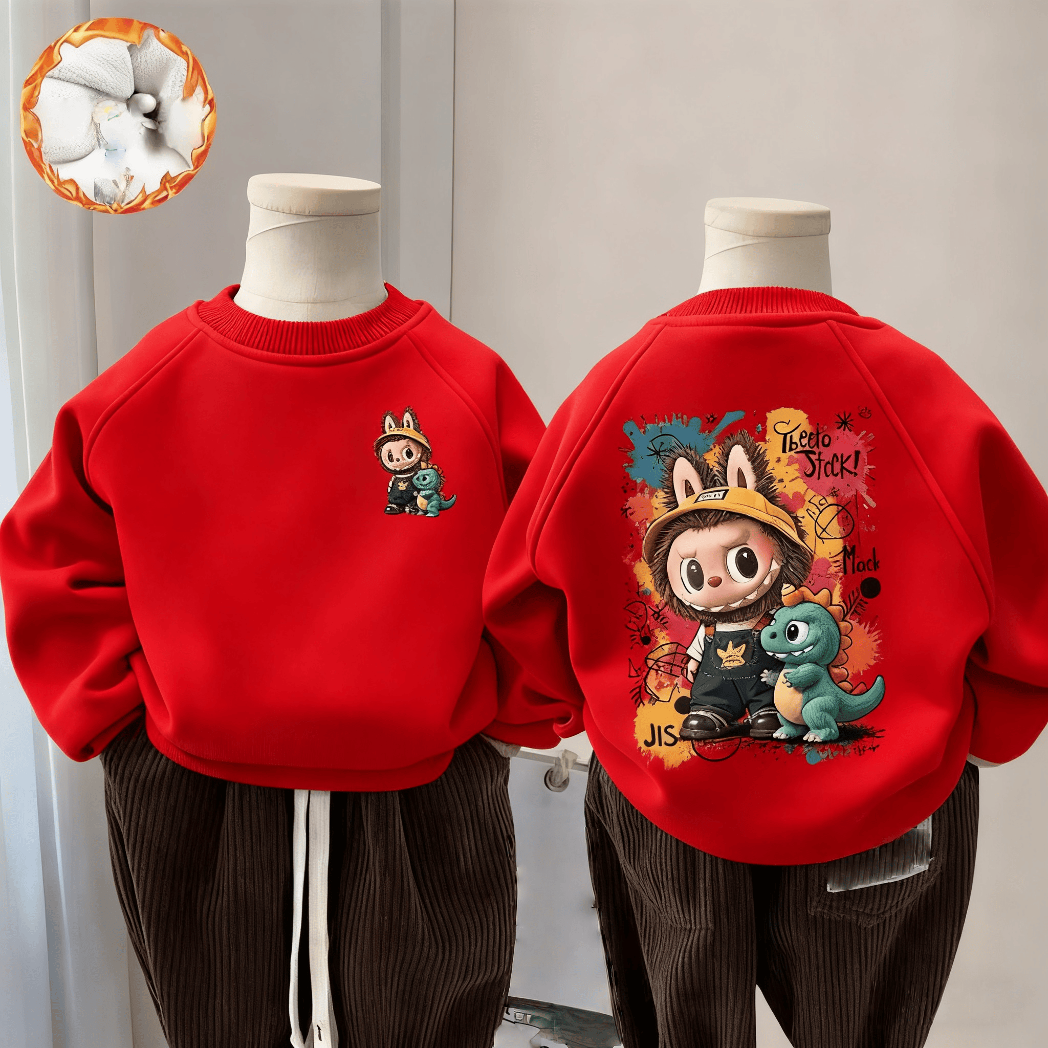 儿童卡通卫衣爱新年拉布布上衣