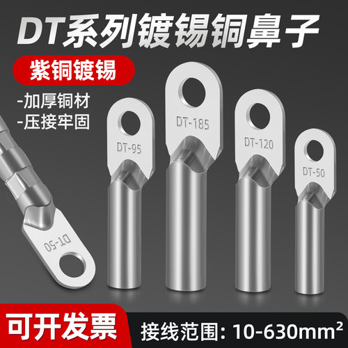 DT铜鼻子镀锡纽力欧式接线