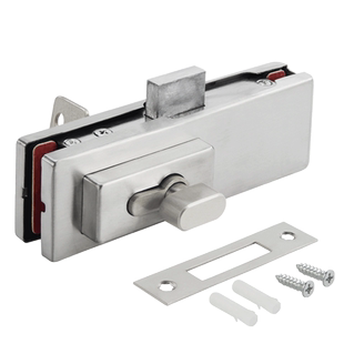 固钛无框玻璃门地锁办公室钢化地弹簧门下锁夹商铺推拉大门插销锁