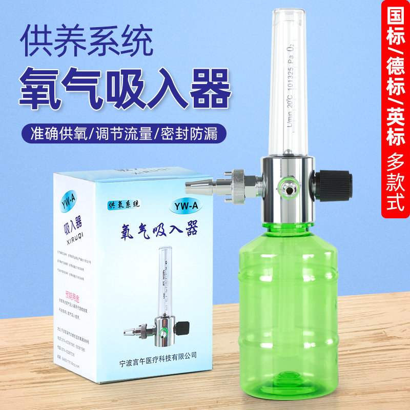 登月医用墙式氧气吸入器医院中心供氧管道国标德标式流量表湿化瓶