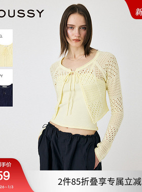 MOUSSY 2025夏季新品波西米亚度假风两件套针织开衫010ISH70-3231