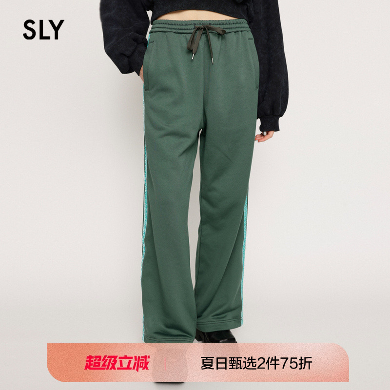 sly美式直筒运动休闲风休闲裤