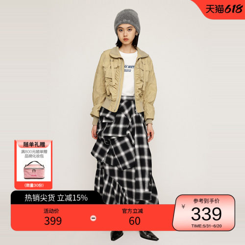 SLY春季户外机能风vibe抽褶夹克外套030HAZ30-1311