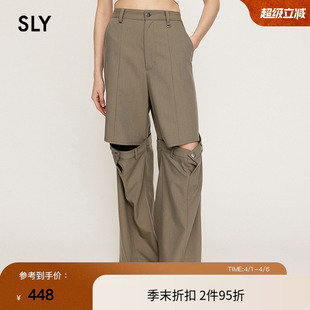 解构设计休闲裤 SLY 夏季 镂空开口笑阔腿裤 2471 030ISR31