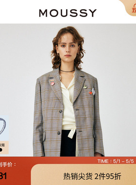 MOUSSY 春季休闲通勤可调节腰带西装外套女010GAS30-5200