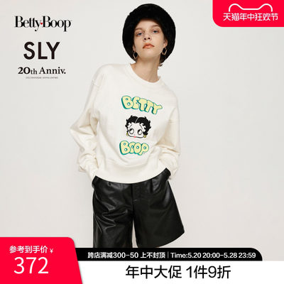 SLY奥莱 春季BETTY BOOP联名刺绣图案设计卫衣030FAY01-5780