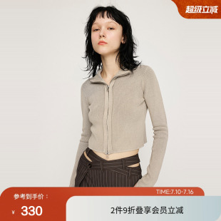 SLY 春季简约短款修身打底针织衫小上衣女030ISZ70-3971