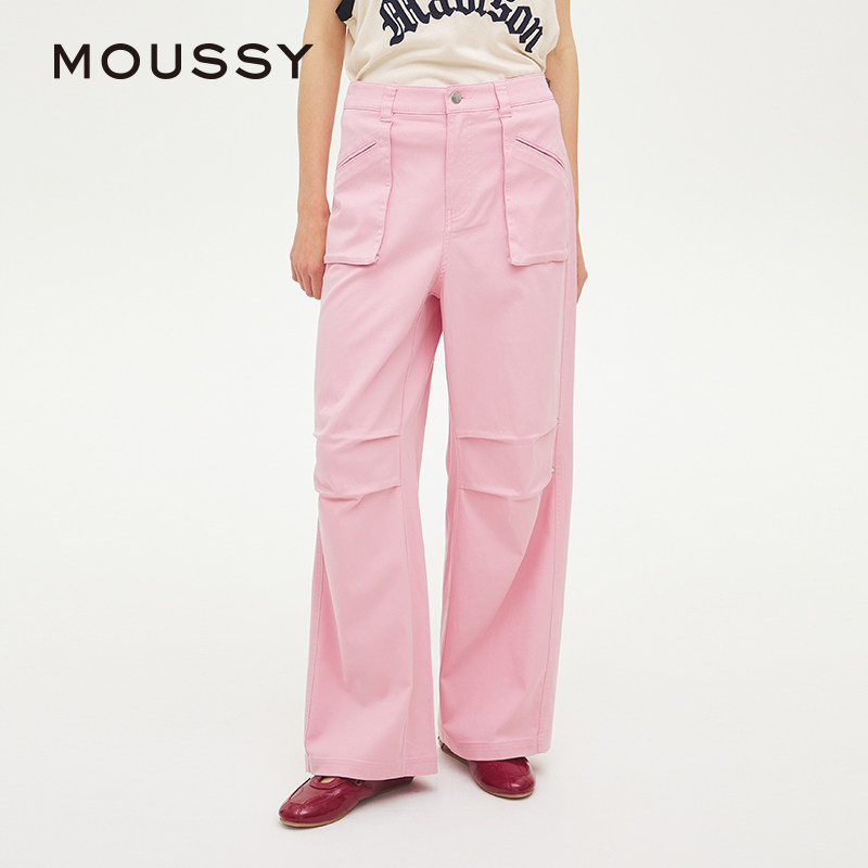 moussy 春季城市运动风工装裤多口袋休闲裤028ISX31-