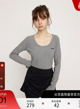 SLY 24冬季新品通勤简约基础罗纹圆领套头针织衫030HAZ80-2811