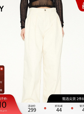 【THROW】SLY 春夏新品OL风日系简约阔腿牛仔裤030GS011-3790