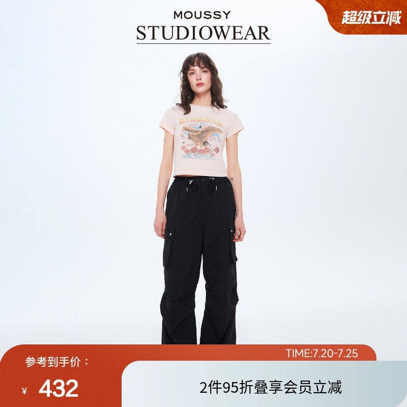 STUDIOWEAR x MOUSSY春季多口袋抽绳工装裤028ISA31-1711