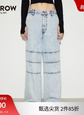 THROW X 16联名系列SLY23秋季新品复古风工装牛仔裤030GA001-0760
