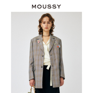 MOUSSY 休闲通勤可调节腰带西装 外套女010GAS30 5200 春季