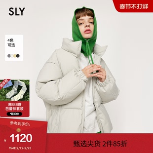 SLY 秋季宽松泡芙立领简约面包保暖羽绒服女030IAL30-4531