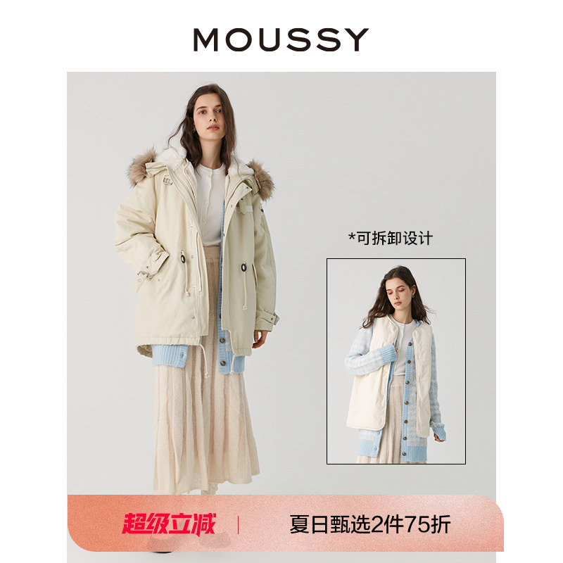 moussy中性风可拆卸N3B派克服