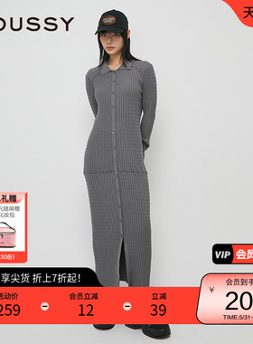 moussy 春季简约风淑女H型长款针织连衣裙010HA673-7891