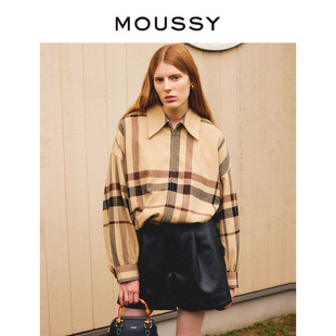 010FAG30 纯色松紧腰阔腿休闲短裤 7260 春季 moussy奥莱