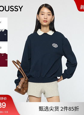 moussy 2025秋季新品复古学院风长袖套头圆领卫衣女010IA490-3341