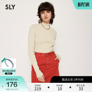 高领条纹纽扣针织内搭女030GSR70 基础款 4430 夏季 SLY