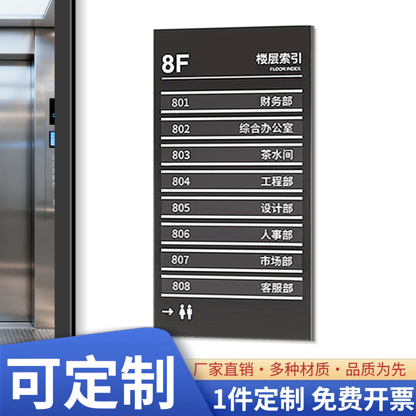 商超楼层方向指示牌定制
