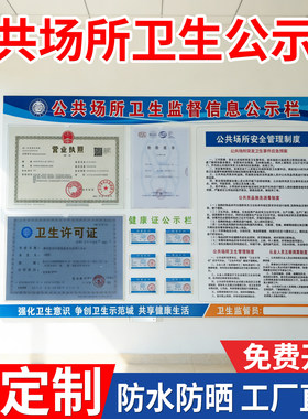 公共场所三合一公示栏
