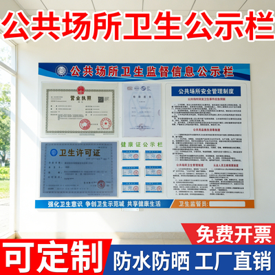 公共场所三合一公示栏