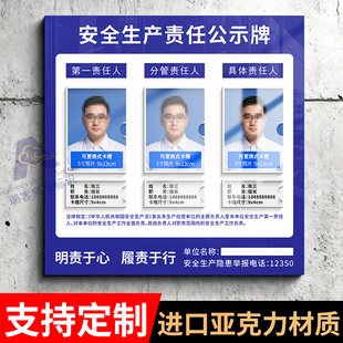安全生产责任公示牌定制岗位状态牌制度牌人人有责责任人标识牌