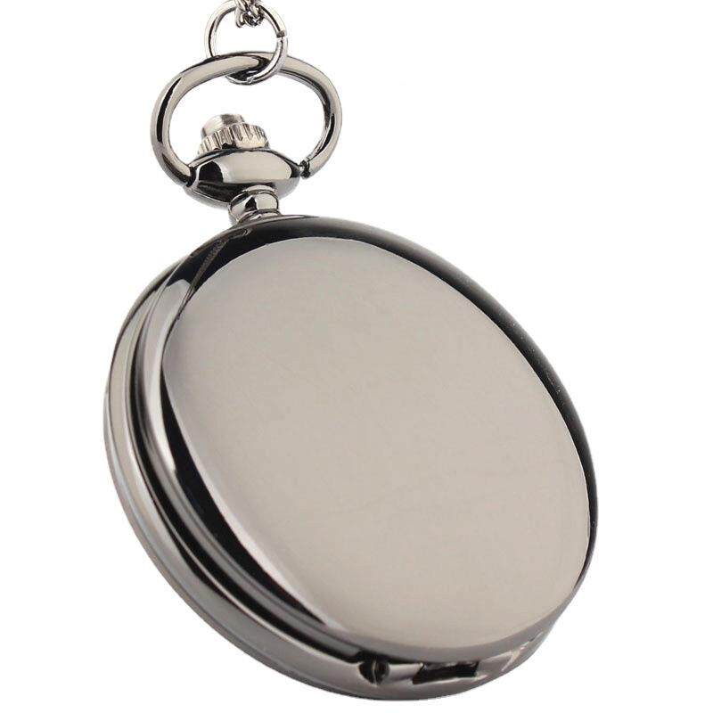 厂家Pocket watch翻盖复古手表项链石英怀表挂表光面怀表