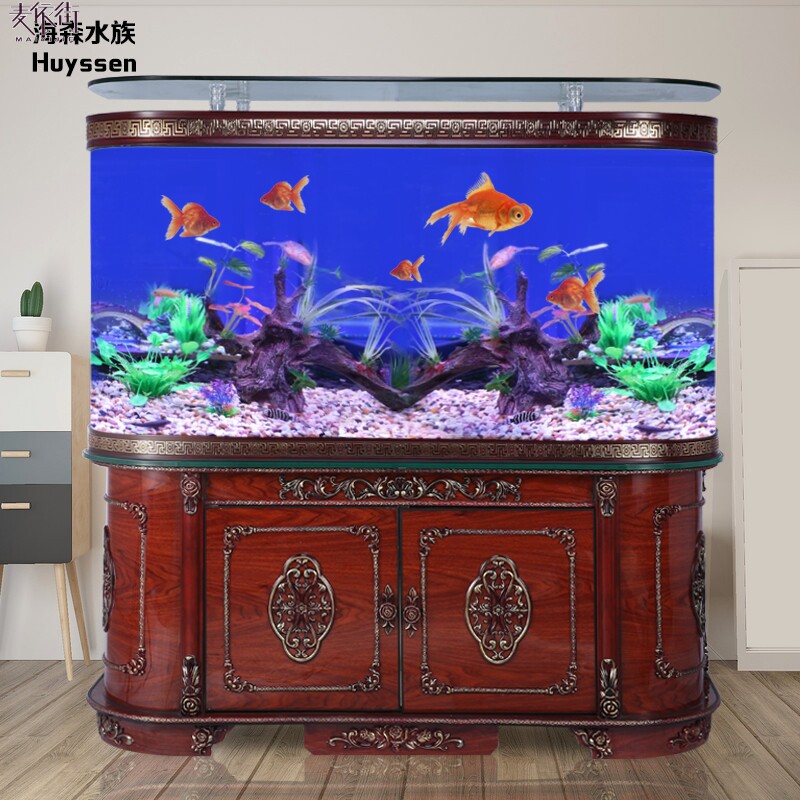 鱼缸水族箱家用底过滤生态免换水玻璃1.5欧式龙鱼中大型客厅1.2米