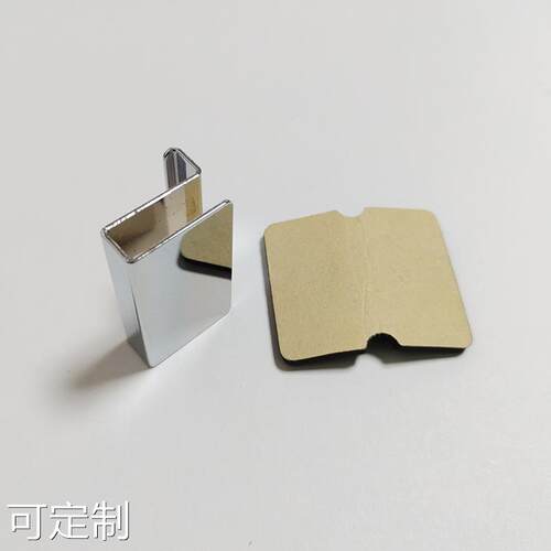 带背胶玻璃柜门拉手门夹 亚克力门拉手铁玻璃门夹