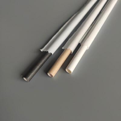 一次性纸吸管独立包装17CM平口加厚纸吸管100支