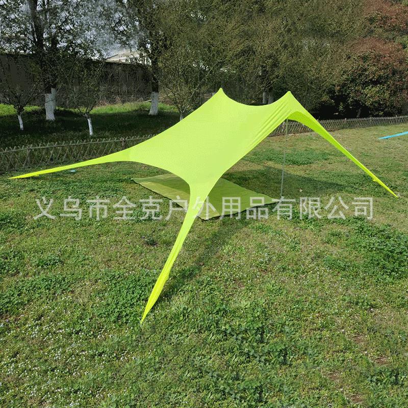 户外沙滩莱卡天幕 露营帐篷遮阳天幕防嗮乘凉棚钓鱼帐篷定制