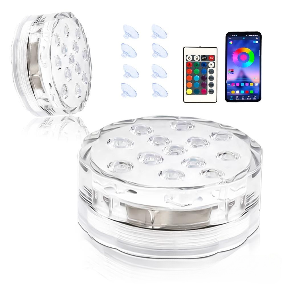 Беспроводной многоцветный LED-фонтан для бассейна и аквариума с дистанционным управлением