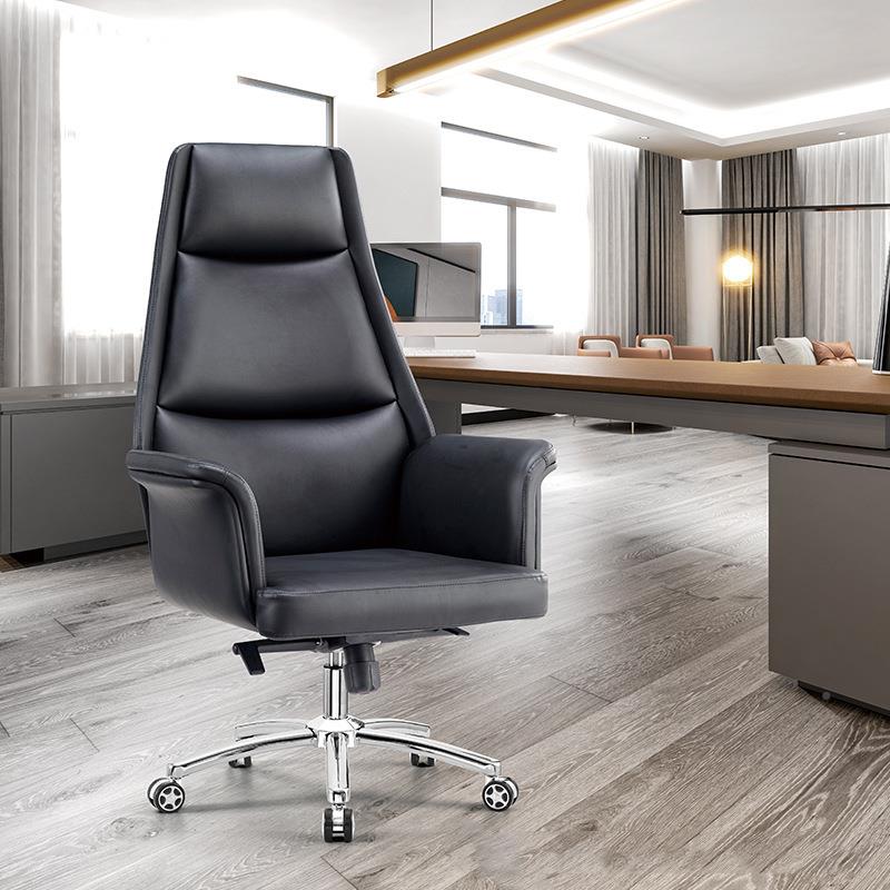 家用真皮电脑椅眠畅老板椅现代简约人工学椅子舒适可升降转椅久坐