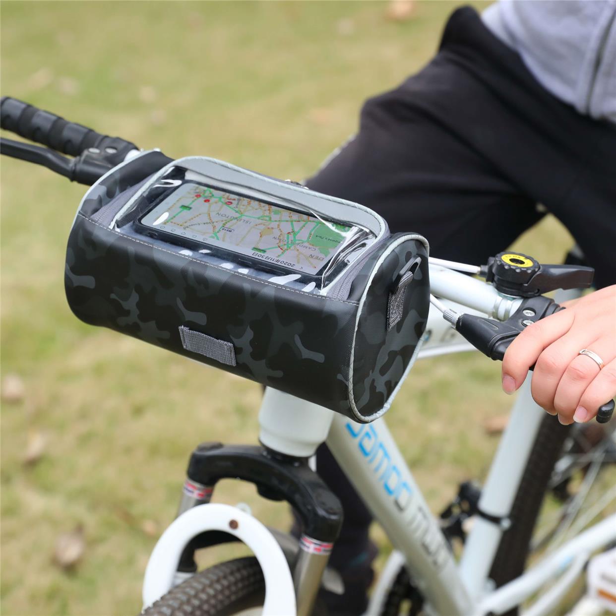 新款迷彩自行车车把包车头包触屏手机包山地车单车配件骑行包大号