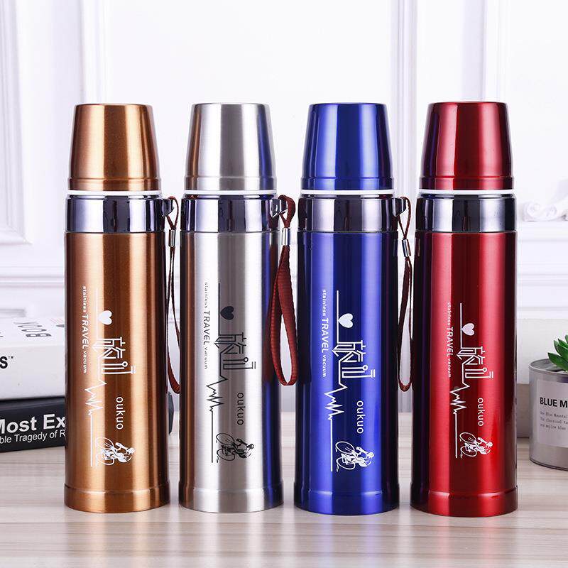 750ml铁甲子弹头真空保温杯大容量便携户外水杯水壶礼品印制logo