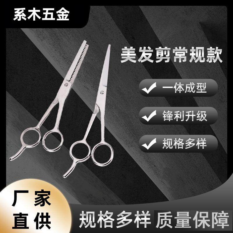 6.0寸不锈钢斜尾美发剪 专业理发美发剪刀平剪刘海剪牙剪打薄礼物