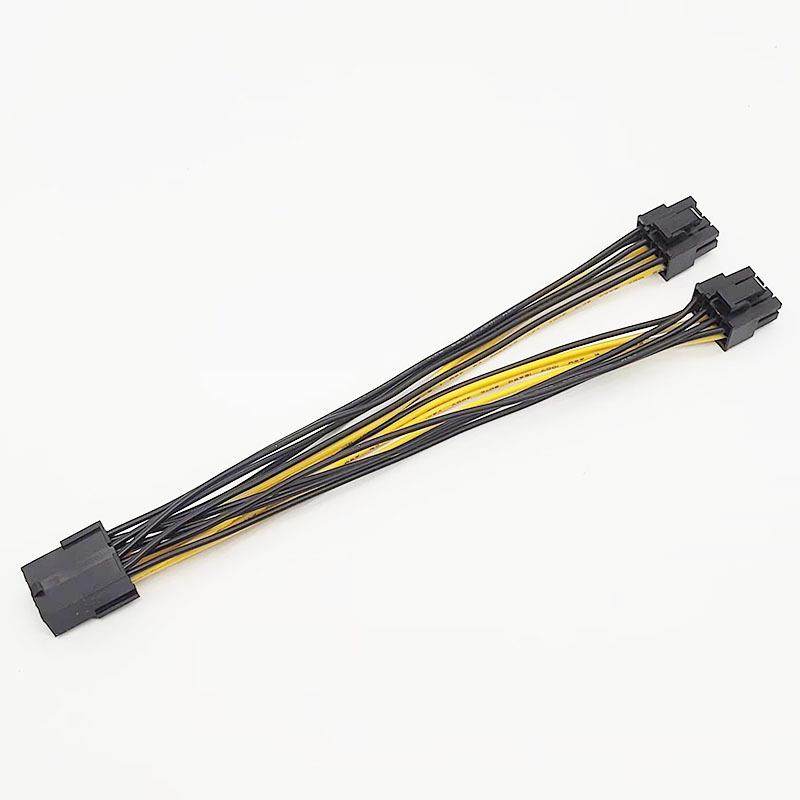 GPU显卡电源线8P母转双6+2P公 显卡供电线 PCI-E 8P转双8P转接线