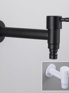 黑色快开4分水嘴洗衣机龙头 不锈钢单冷水龙头拖把池水龙头