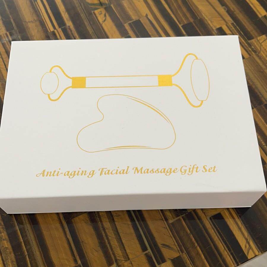 现货玉石滚轮刮痧板套装磁吸盒脸部仪翻盖书型盒子纸盒包装盒礼物