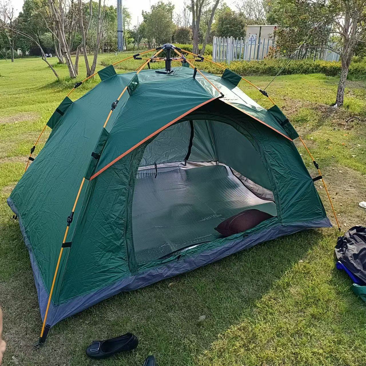 工厂帐篷便携式免搭建速开野营帐篷3-4人自动户外露营帐篷定制,户外/登山/野营/旅行用品,车边帐,淘宝优惠券,粉丝福利购,淘宝优惠卷