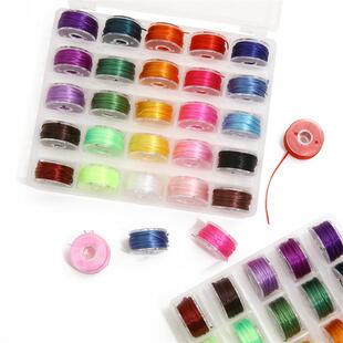 25格梭心盒带弹力线 粗度0.5米/卷 盒子12x10x3cm 25卷/盒