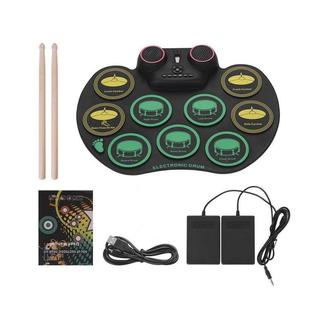 跨境手卷电子鼓架子鼓成人初学儿童打击乐器送脚踏板厂家